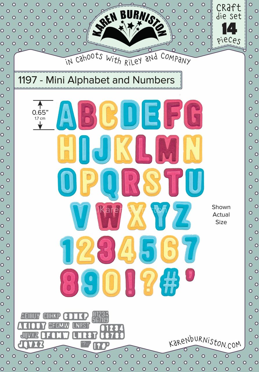 Karen Burniston - Dies - Mini Alphabet Numbers