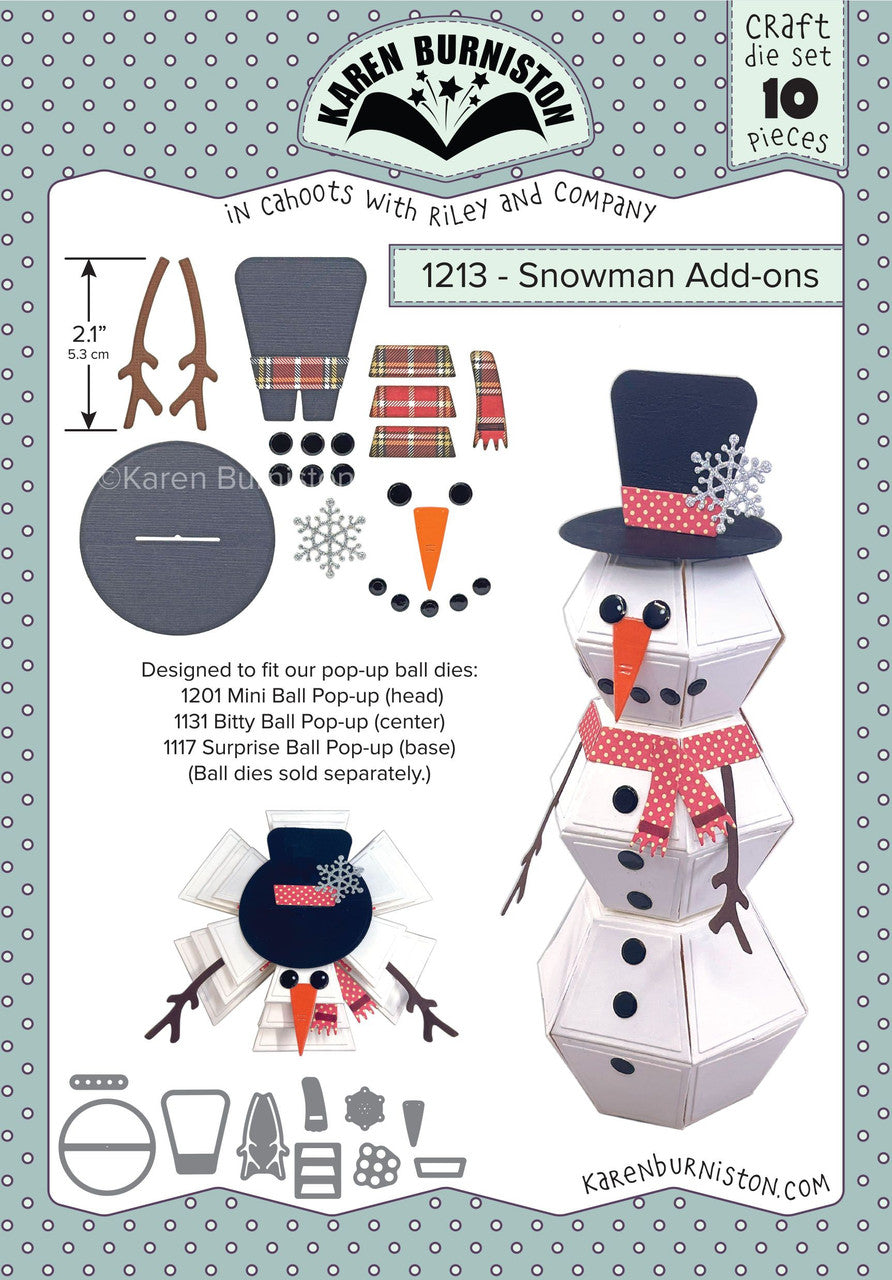Karen Burniston - Dies - Snowman Add-Ons