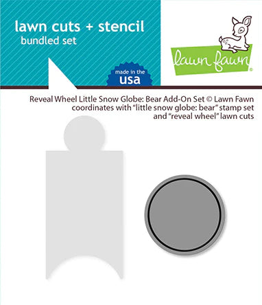 Lawn Fawn - Reveal Wheel Little Snow Globe: Bear Add-On Dies