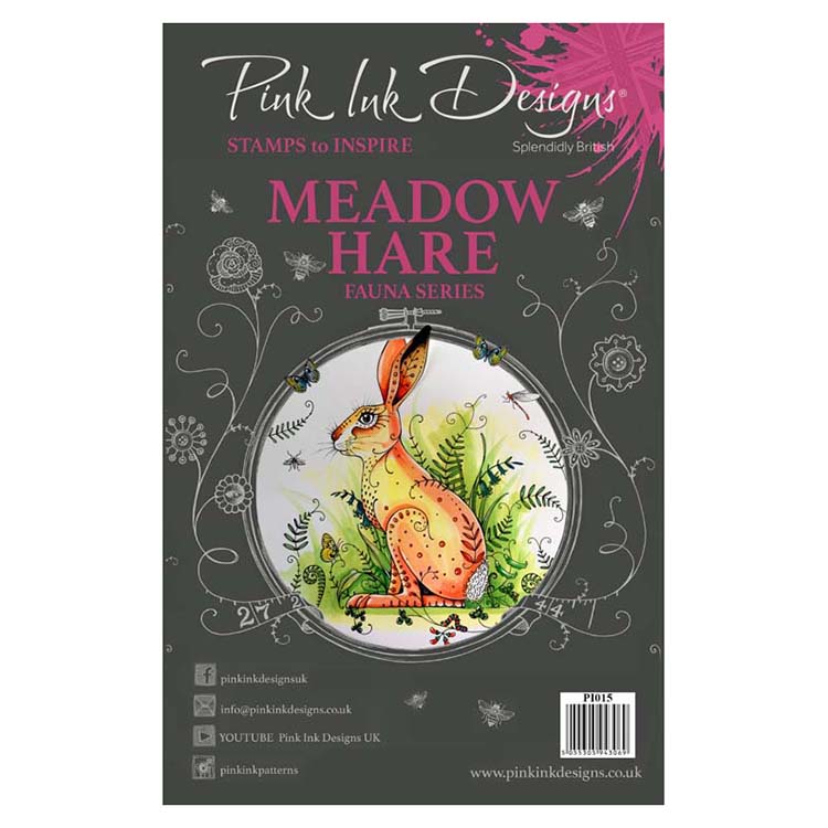 Pink Ink Designs A5 Clear Stamp Set - Meadow Hare