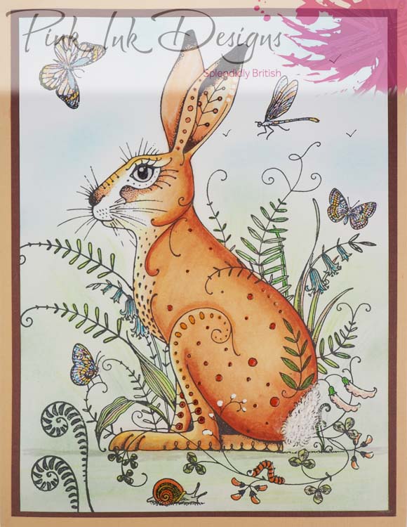 Pink Ink Designs A5 Clear Stamp Set - Meadow Hare