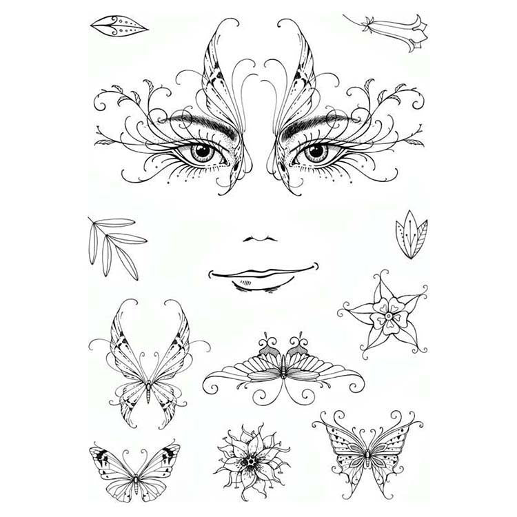 Pink Ink Designs A5 Clear Stamp Set - Thalia