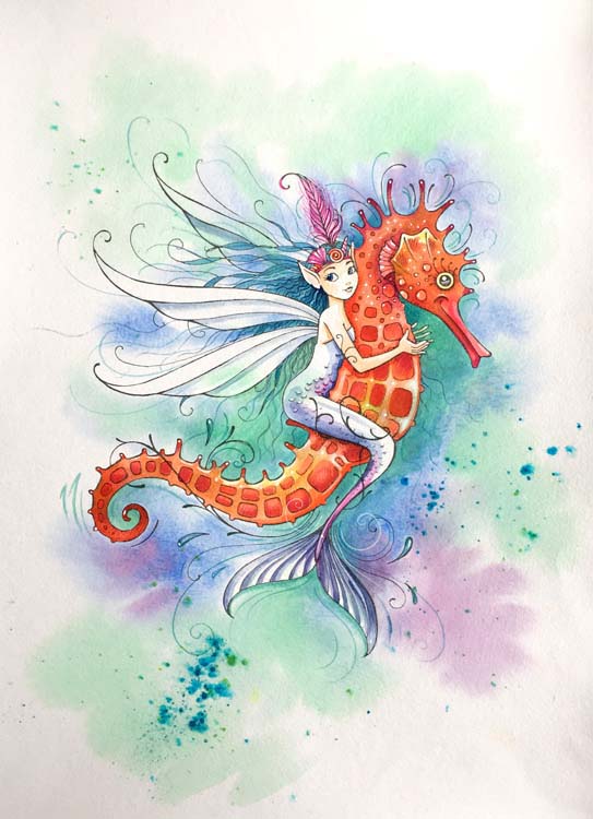 Pink Ink Designs A5 Clear Stamp Set - Sea Nymph