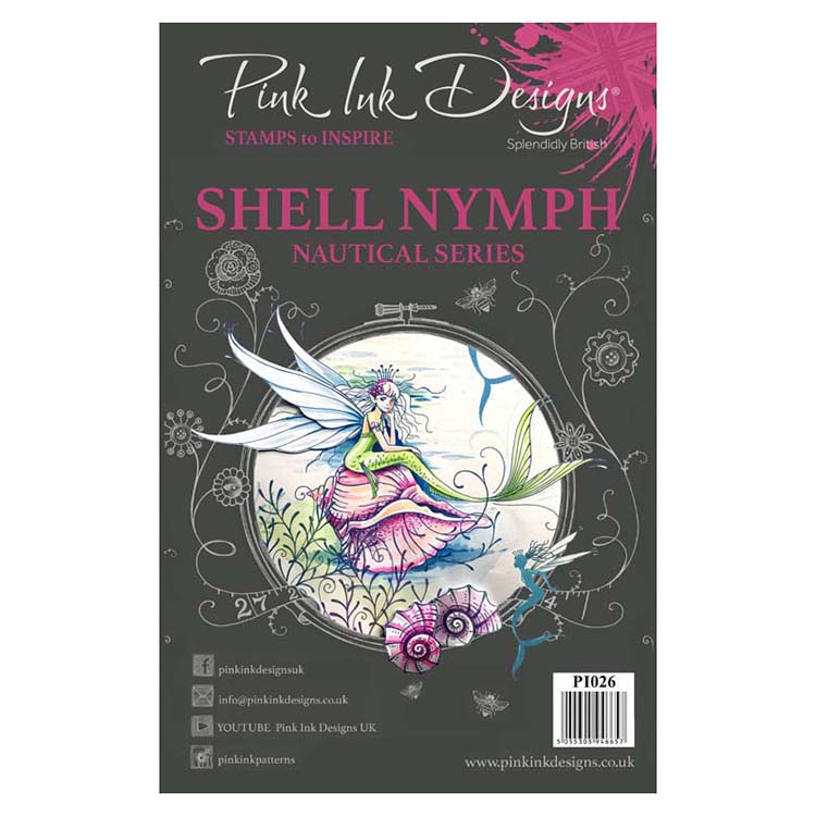 Pink Ink Designs A5 Clear Stamp Set - Shell Nymph