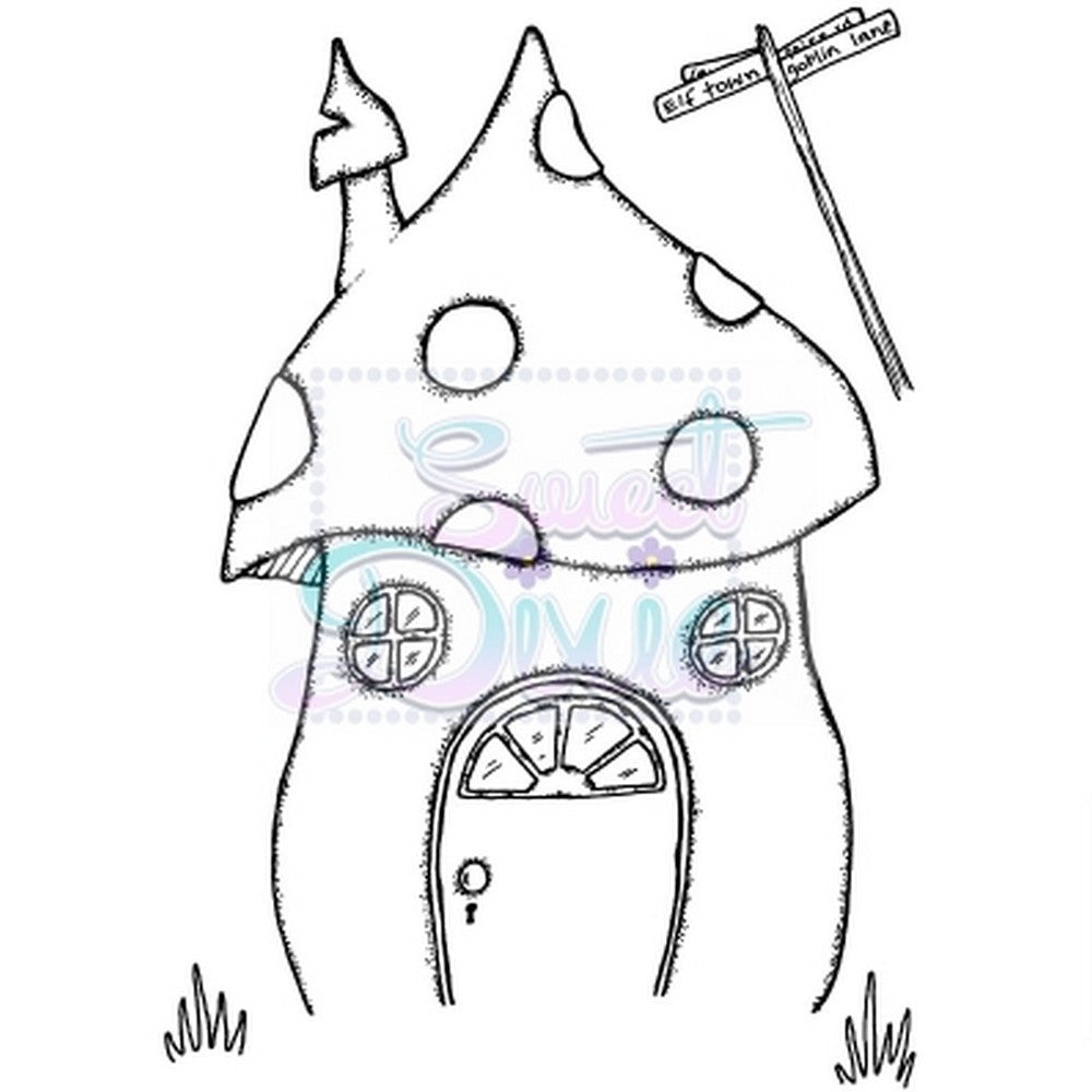 Sweet Dixie - Clear Stamps - Fairy Toadstool Home