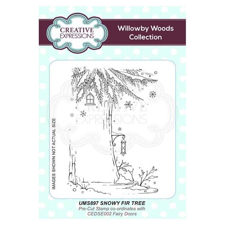 Creative Expressions Snowy Fir Tree A6 Pre Cut Rubber Stamp