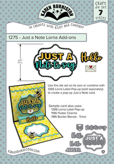 Karen Burniston - Dies - Just A Note Lorna Add-ons