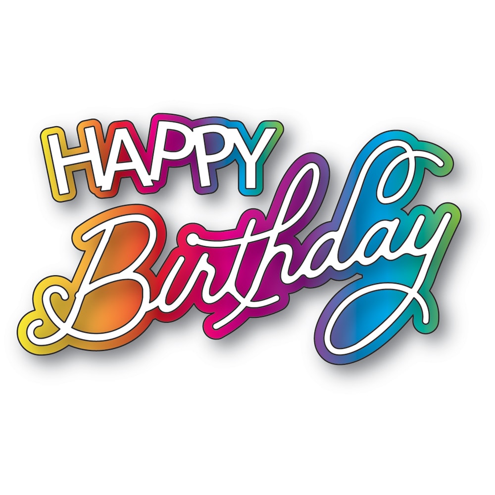 Memory Box - Dies - Happy Birthday Celebration Script