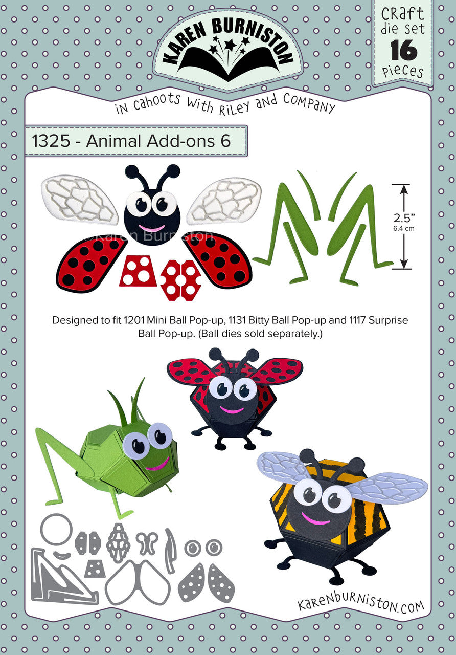 Karen Burniston - Dies - Animal Add-Ons 6 - Bugs