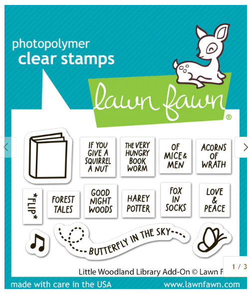 Lawn Fawn - Little Woodland Library Add-On Stamps