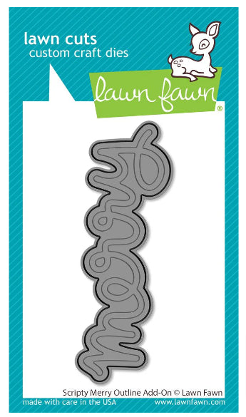 Lawn Fawn - Scripty Merry Outline Add-On Die