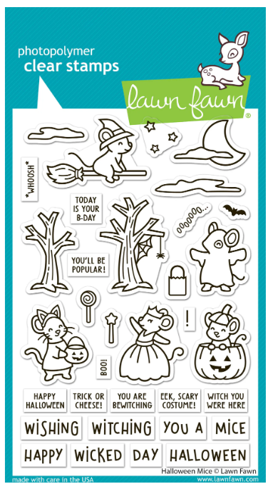 Lawn Fawn - Halloween Mice Stamps
