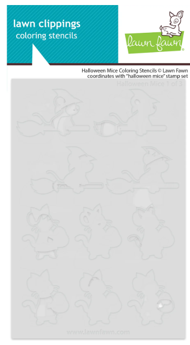 Lawn Fawn - Halloween Mice Coloring Stencils