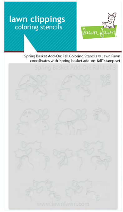 Lawn Fawn - Spring Basket Add-On: Fall Coloring Stencils