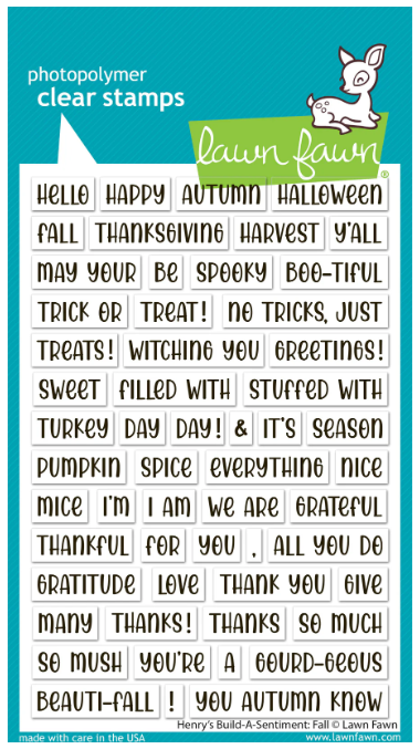 Lawn Fawn - Henry's Build-A-Sentiment: Fall Stamps