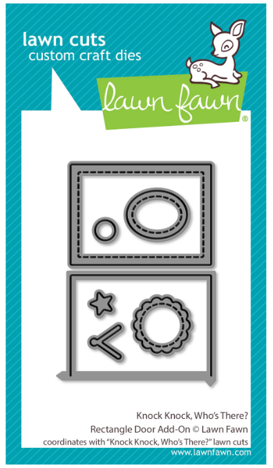 Lawn Fawn - Knock, Knock, Who's There? Rectangle Door Add-On Dies