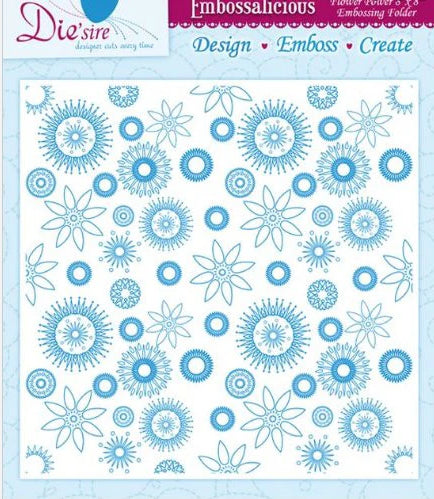 Die-Sire - Embossalicious - 8 x 8 Folder - Flower Power
