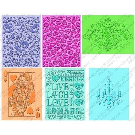 Closeout - Cuttlebug - Embossing Folders - Love Is In The Air (6pcs)