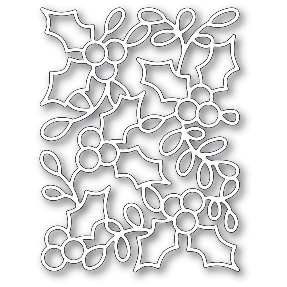 Poppystamps - Dies - Holly Background