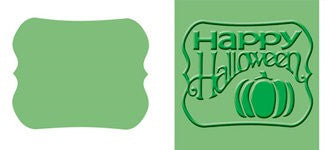Closeout - Cuttlebug Die/Emboss Combo - Halloween Sign