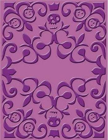 Closeout - Cuttlebug - A2 Embossing Folder -  Skeleton Scroll