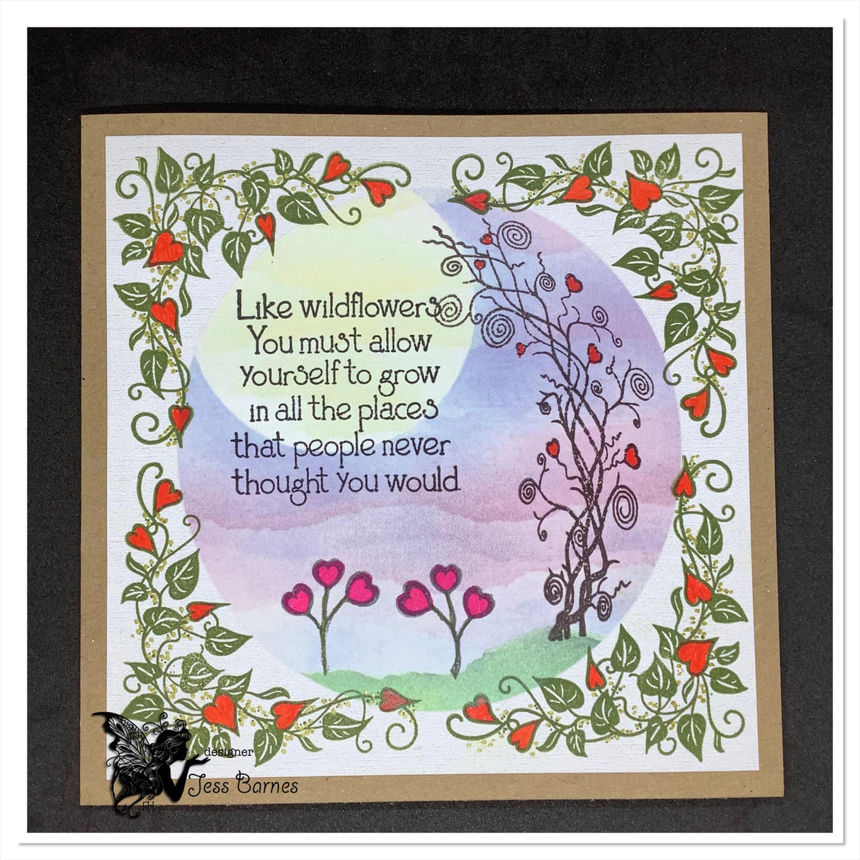 Fairy Hugs Stamps - Heart Vine Corners