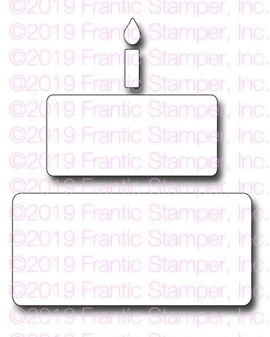 Frantic Stamper - Dies - Modern Birthday Cake