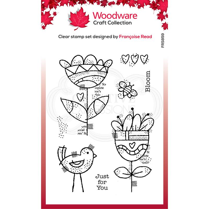 Woodware Craft Collection Woodware Clear Singles Blooming 4 in x 6 in Stamp (Ships around May 24th)