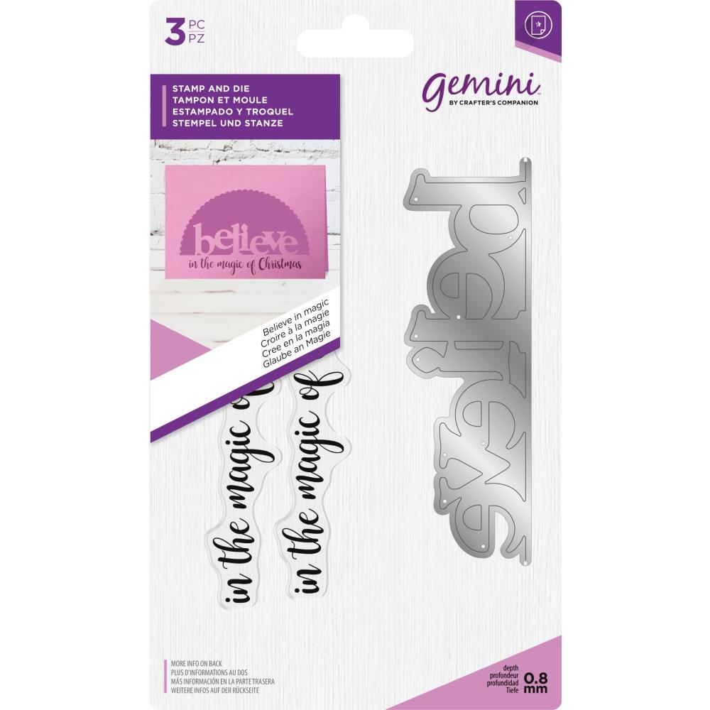 Gemini - Word Edge'Ables Stamp & Die - Believe