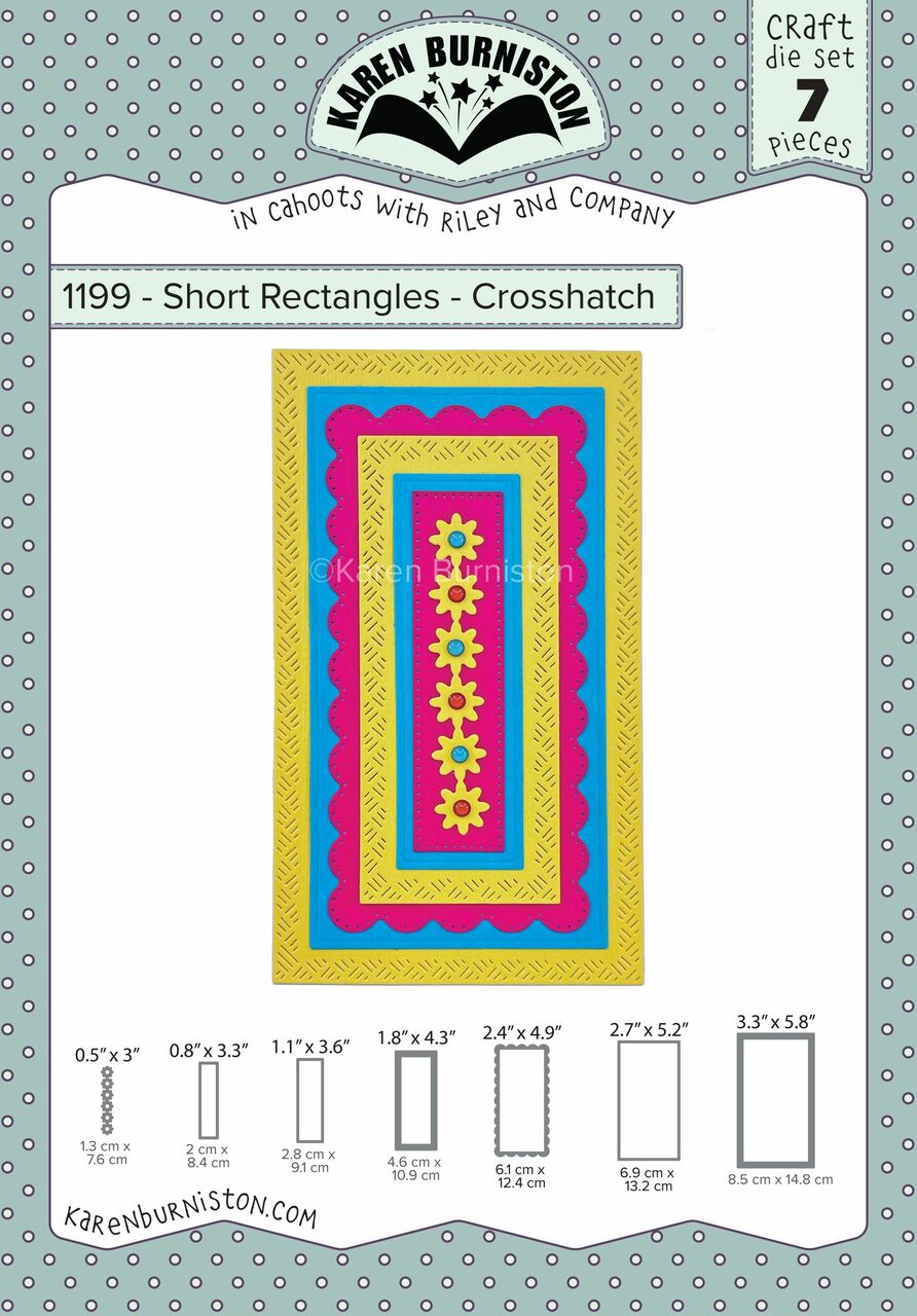 Karen Burniston - Dies - Short Rectangles - Crosshatch