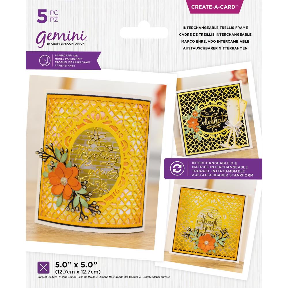 Gemini - Create-A-Card Dies - Interchangeable Trellis Frame