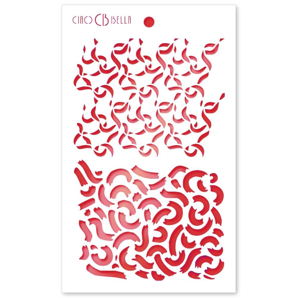 Ciao Bella - Stencil - 5" x 8" - Ribbons