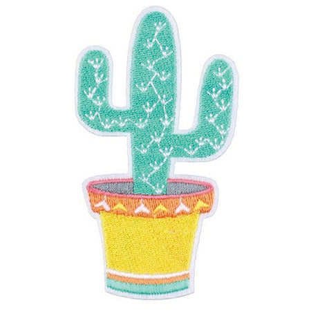Patch / Applique - Sew / Iron - Cactus In Pot