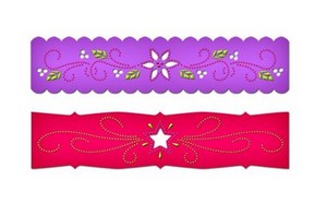 Closeout - Spellbinders Borderabilties S4- Poinsettia & Stars Border