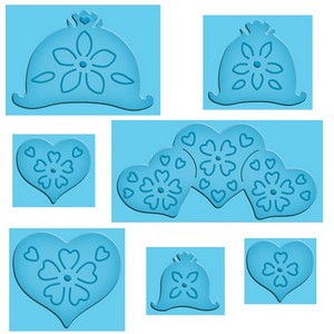 Closeout - Spellbinders - Enhanceabilities-PopUps - Hearts and Flowers