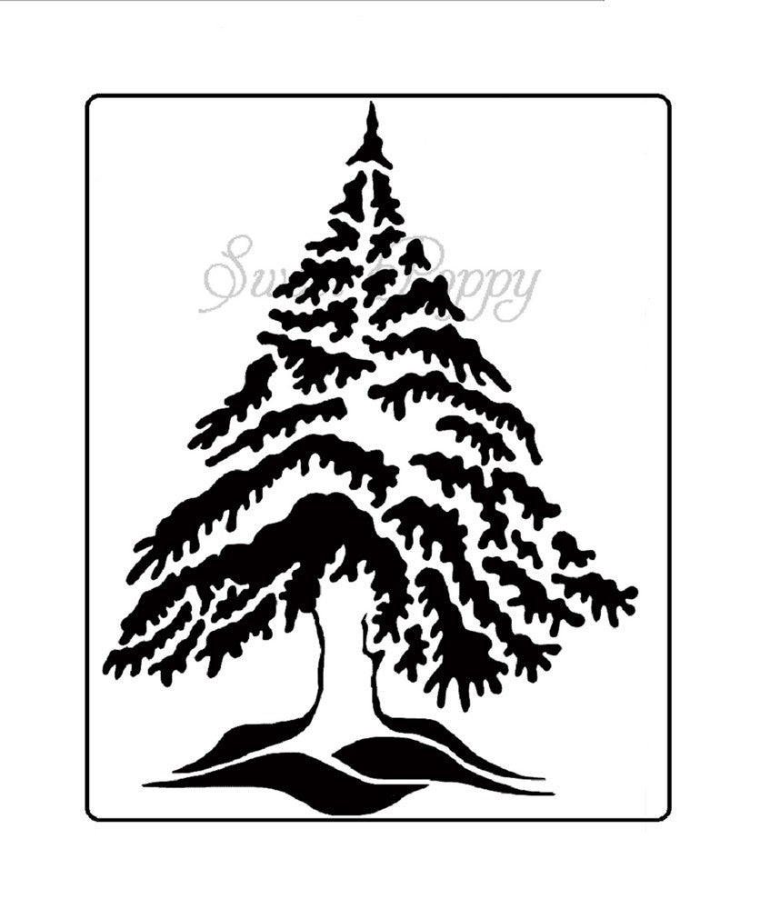 Sweet Poppy - Stencils - Winter Tree