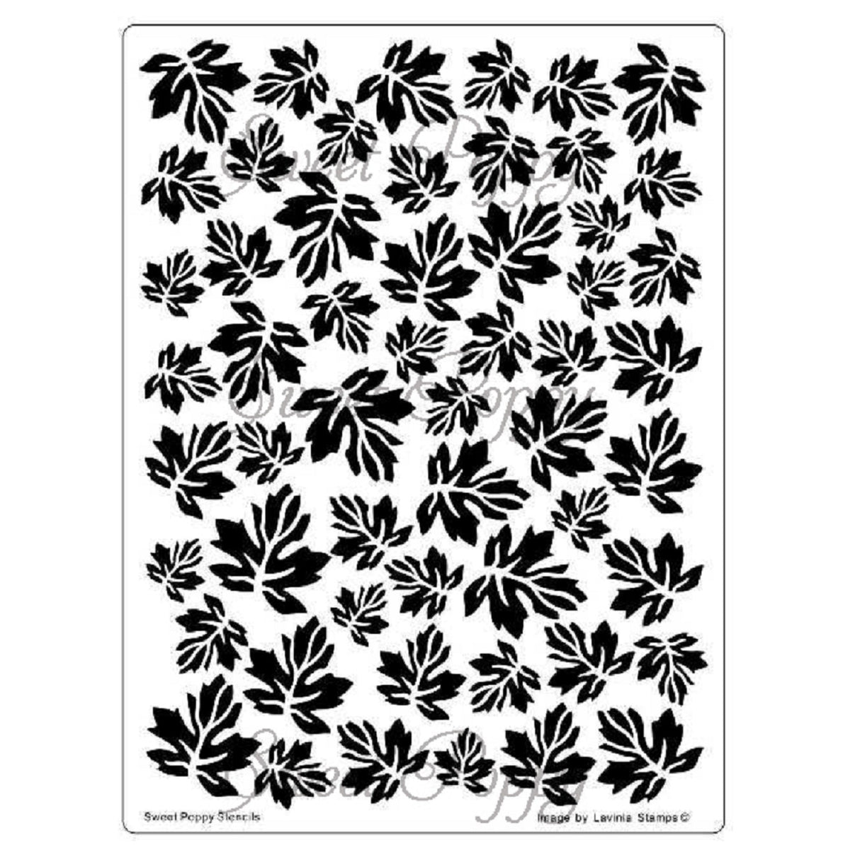 Sweet Poppy - Stencils - Leaves Back Plate