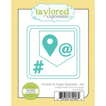 Taylored Expressions - Dies - Pockets & Pages Essentials 4 x 4