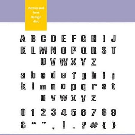 Xyron Design Discs - Distressed Font