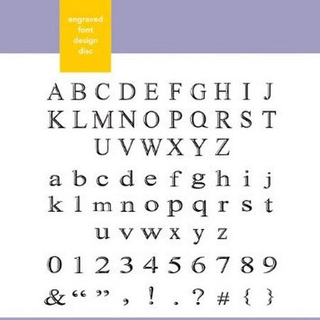 Xyron Design Discs - Engraved Font
